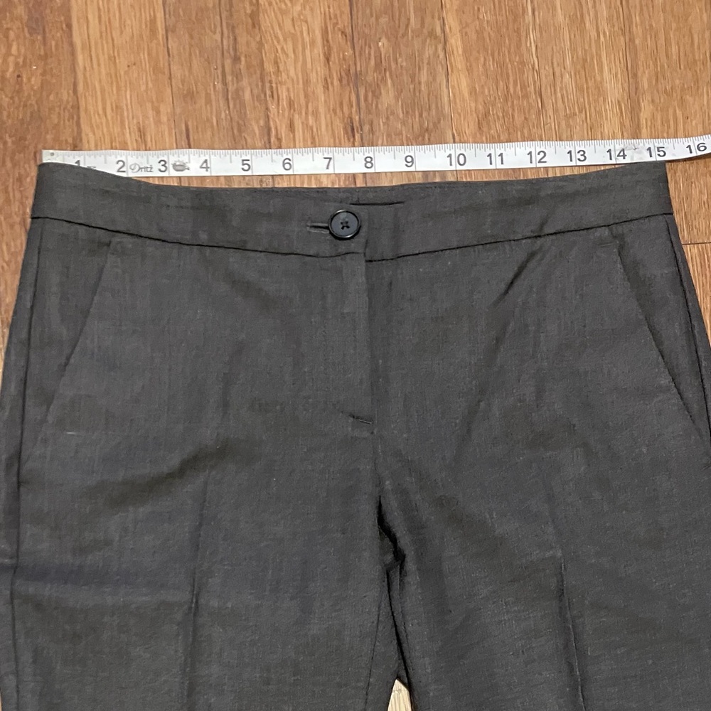 Theory Charcoal Gray pants sz 4/low rise-15” waist 34” inseam - Picture 13 of 13